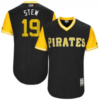 Men's Pittsburgh Pirates Chris Stewart Stew Majestic Black 2017 Players Weekend Authentic Jersey