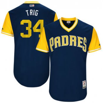 Men's San Diego Padres Craig Stammen Trig Majestic Navy 2017 Players Weekend Authentic Jersey