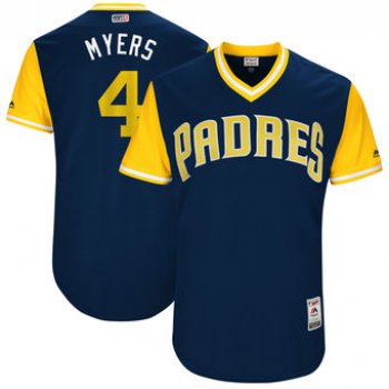 Men's San Diego Padres Wil Meyers Myers Majestic Navy 2017 Players Weekend Authentic Jersey