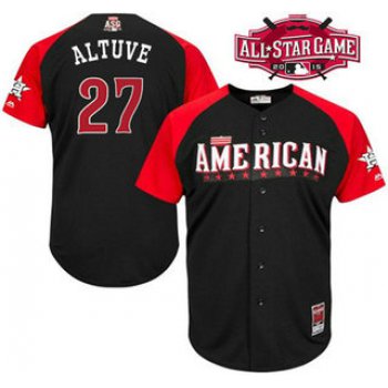 American League Houston Astros #27 Jose Altuve 2015 MLB All-Star Black Jersey