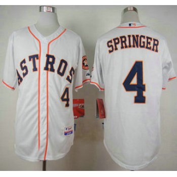 Houston Astros #4 George Springer White Jersey