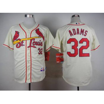 Men's St. Louis Cardinals #32 Matt Adams Cream Jersey