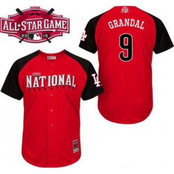 National League Los Angeles Dodgers #9 Yasmani Grandal Red 2015 All-Star Game Player Jersey