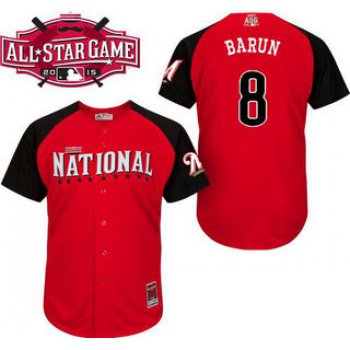 National League Milwaukee Brewers #8 Ryan Braun Red 2015 All-Star Game Player Jersey