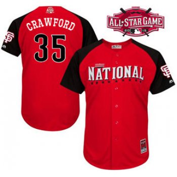 National League San Francisco Giants #35 Brandon Crawford Red 2015 All-Star Game Player Jersey