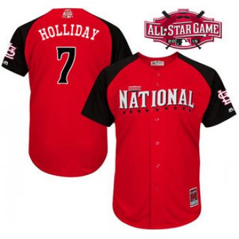 National League St. Louis Cardinals #7 Matt Holliday 2015 MLB All-Star Red Jersey