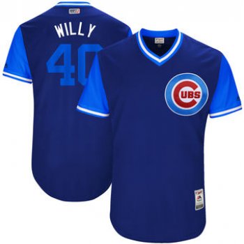 Men's Chicago Cubs Willson Contreras Willy Majestic Royal 2017 Players Weekend Authentic Jersey