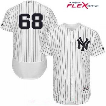 Men's New York Yankees #68 Dellin Betances White Home Stitched MLB Majestic Flex Base Jersey