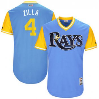 Men's Tampa Bay Rays Blake Snell Zilla Majestic Light Blue 2017 Players Weekend Authentic Jersey