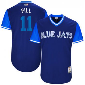 Men's Toronto Blue Jays Kevin PillarPill Majestic Royal 2017 Players Weekend Authentic Jersey