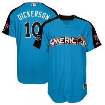 Men's American League Tampa Bay Rays #10 Corey Dickerson Majestic Blue 2017 MLB All-Star Game Home Run Derby Player Jersey