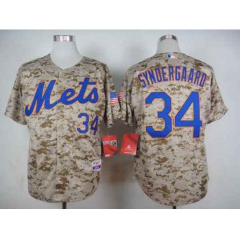 Men's New York Mets #34 Noah Syndergaard 2014 Camo Jersey