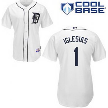 Detroit Tigers #1 Jose Iglesias White Jersey