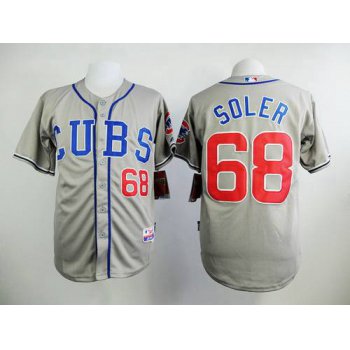 Men's Chicago Cubs #68 Jorge Soler 2014 Gray Jersey
