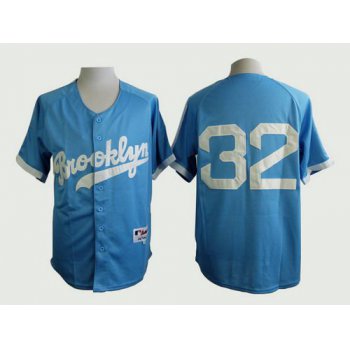 Men's Los Angeles Dodgers #32 Sandy Koufax Brooklyn Blue Majestic Jersey