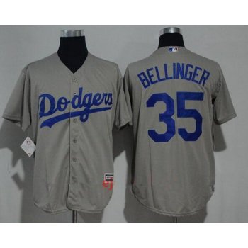 Men's Los Angeles Dodgers #35 Cody Bellinger Gray Road Stitched MLB Majestic Cool Base Jersey