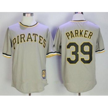 Men's Pittsburgh Pirates #39 Dave Parker Gray Pullover Stitched MLB Majestic Cooperstown Collection Jersey