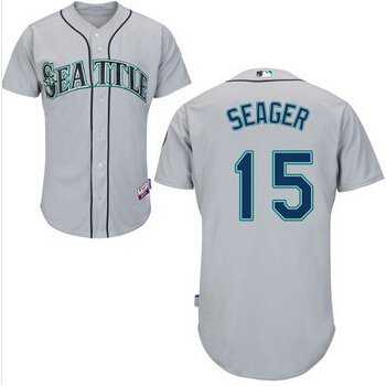 Men's Seattle Mariners #15 Kyle Seager Gray Jersey