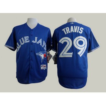 Men's Toronto Blue Jays #29 Devon Travis Blue Jersey