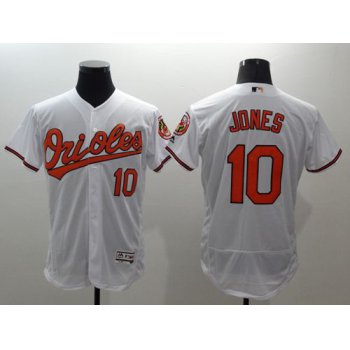 Men's Baltimore Orioles #10 Adam Jones White Flexbase Authentic Collection Stitched MLB Jersey