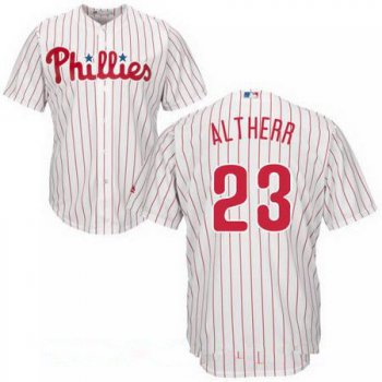 Men's Philadelphia Phillies #23 Aaron Altherr White Home Stitched MLB Majestic Cool Base Jersey