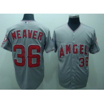 LA Angels of Anaheim #36 Jered Weaver Gray Jersey