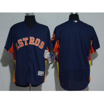 Men's Houston Astros Navy Blue Stitched MLB Majestic Flex Base Jersey