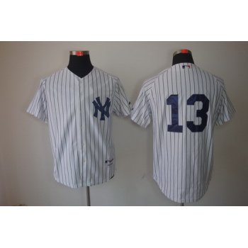 New York Yankees #13 Alex Rodriguez White Jersey