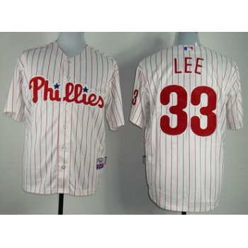 Philadelphia Phillies #33 Cliff Lee White Jersey
