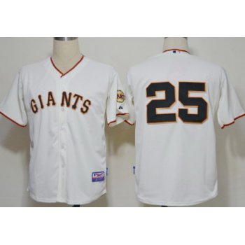San Francisco Giants #25 Barry Bonds Cream Cool Base Jersey