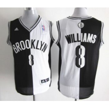 Brooklyn Nets #8 Deron Williams Revolution 30 Swingman Black/White Two Tone Jersey