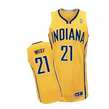 Indiana Pacers #21 David West Yellow Swingman Jersey