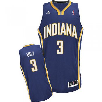 Indiana Pacers #3 George Hill Navy Blue Swingman Jersey