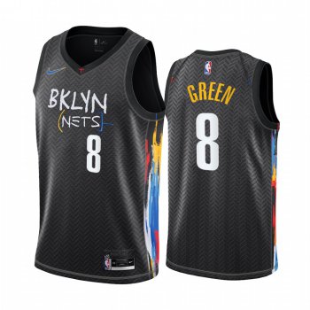 Nike Brooklyn Nets #8 Jeff Green Black NBA Swingman 2020-21 City Edition Jersey