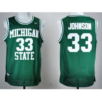 Michigan State Spartans #33 Magic Johnson Green Jersey