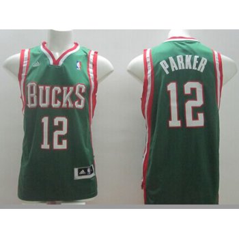 Milwaukee Bucks #12 Jabari Parker Revolution 30 Swingman Green Jersey
