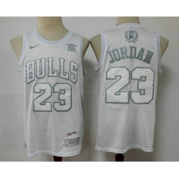 Men's Chicago Bulls #23 Michael Jordan White 2020 MVP Nike Swingman Stitched NBA Jersey