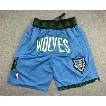 Men's Minnesota Timberwolves 2003-04 Blue Just Don Shorts Swingman Shorts