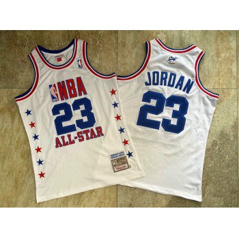 NBA 2003 All-Star #23 Michael Jordan White Swingman Throwback Jersey