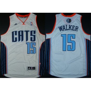 Charlotte Bobcats #15 Kemba Walker Revolution 30 Swingman White Jersey