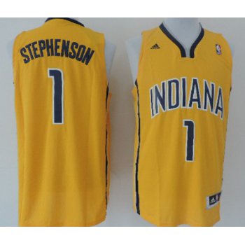 Indiana Pacers #1 Lance Stephenson Revolution 30 Swingman Yellow Jersey