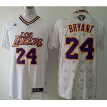 Los Angeles Lakers #24 Kobe Bryant Revolution 30 Swingman 2014 Noche Latina White Jersey