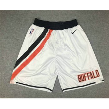 Men's Los Angeles Clippers White Nike 2019 Swingman Throwback Shorts