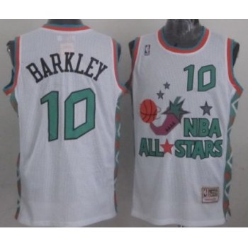 NBA 1996 All-Star #10 Charles Barkley White Swingman Throwback Jersey