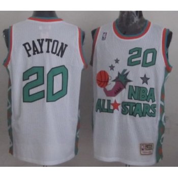 NBA 1996 All-Star #20 Gary Payton White Swingman Throwback Jersey