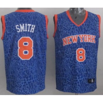 New York Knicks #8 J.R. Smith Blue Leopard Print Fashion Jersey
