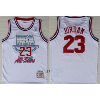 NBA 1992 All-Star #23 Michael Jordan White Swingman Throwback Jersey