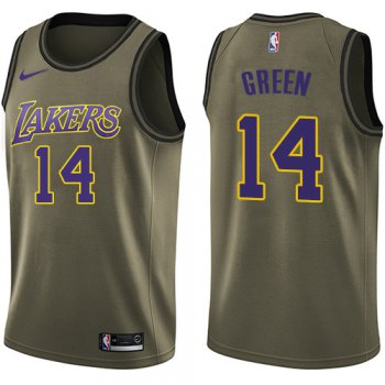Nike Lakers #14 Danny Green Green NBA Swingman Salute to Service Jersey
