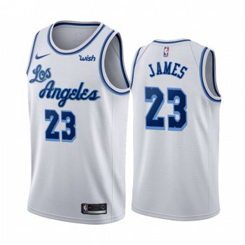 Nike Lakers #23 Lebron James White 2019-20 Hardwood Classic Edition Stitched NBA Jersey