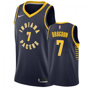 Nike Pacers #7 Malcolm Brogdon Navy Blue NBA Swingman Icon Edition Jersey